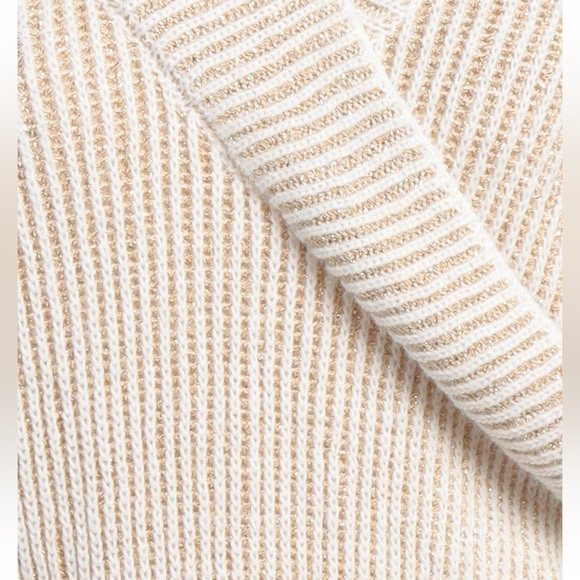 Vanessa Scott cream and gold sweater, NWT, Small - Picture 4 of 4